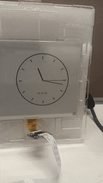 Rpi analog clock with digital time update