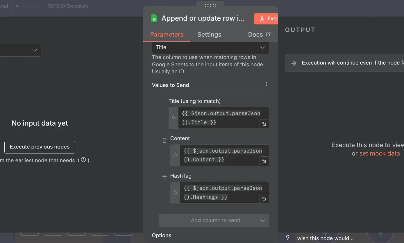 Add Google Sheets Integrations