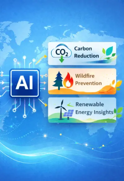 Engineers analyzing environmental data and climate models